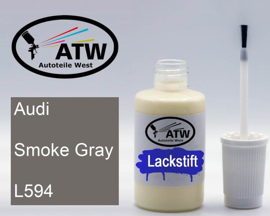 Audi, Smoke Gray, L594: 20ml Lackstift, von ATW Autoteile West.